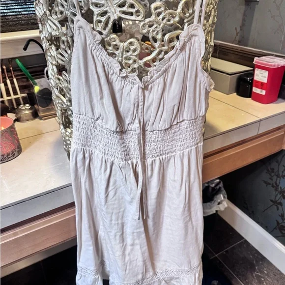 Cream Strappy Dress - Picture 2 of 3